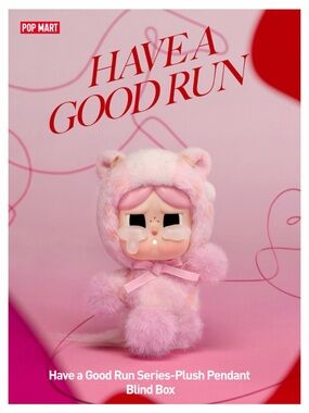 POP MART Have a Good Run Plush Pendant Crybaby Pink Pony Club Year of the Horse